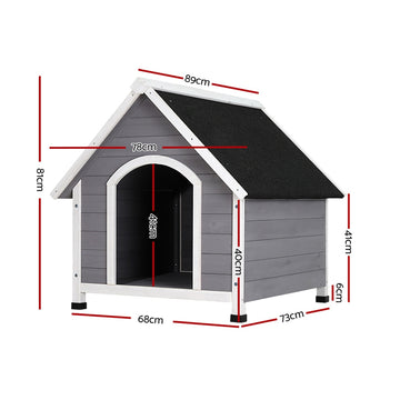 i.Pet Dog Kennel House Wooden Outdoor Indoor Puppy Pet House Weatherproof Large i.Pet